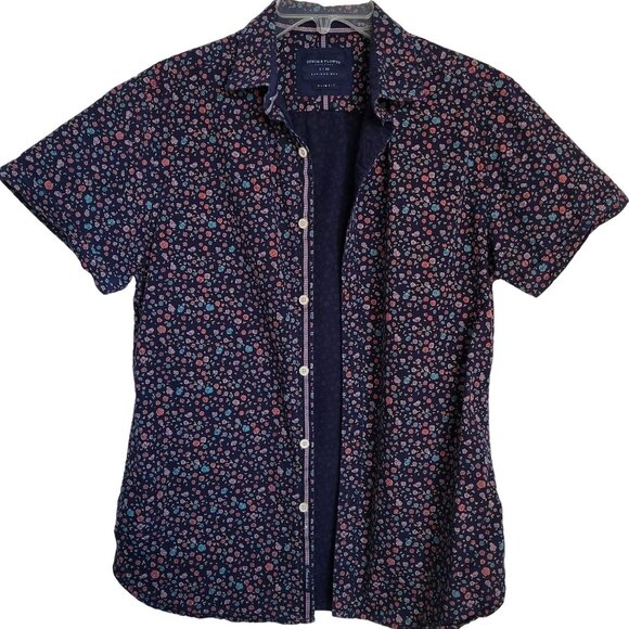Denim & Flowers Shirt Ricky Singh Short Sleeve, Enjoy The Little Details Small - Picture 1 of 8